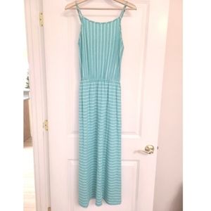 NWOT Merona Striped Aqua Blue Maxi Dress Size XS
